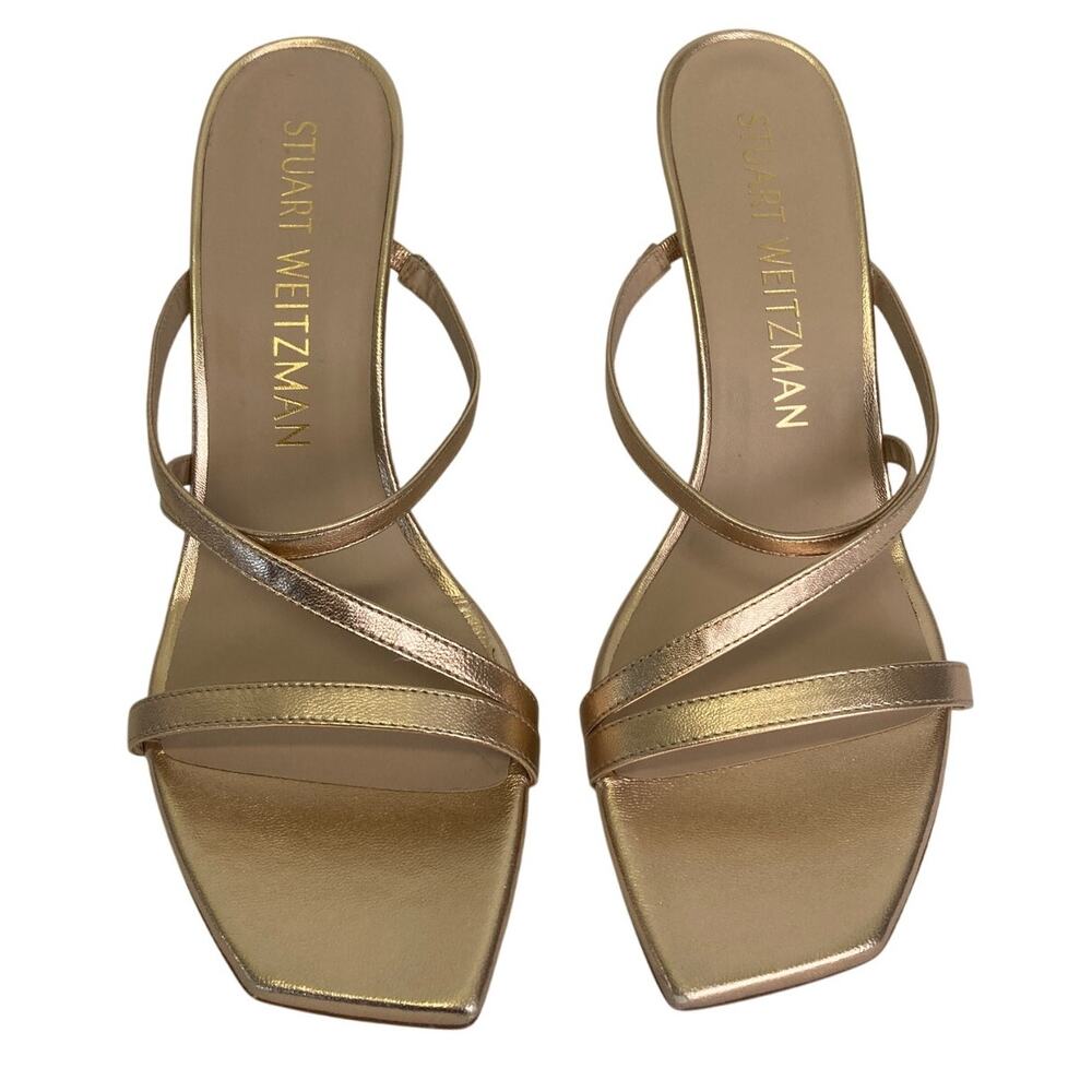 Stuart Weitzman Womens Strapeze 85 Slip-On Strappy Sandals Size 10